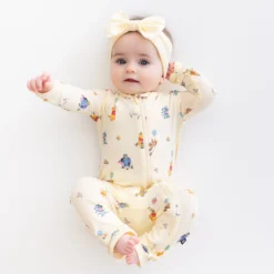 Zippered Romper in Winnie the Pooh Celebration