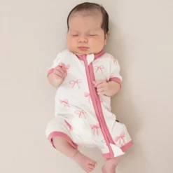 Zippered Shortall Romper in Bow