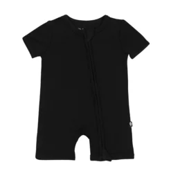 Zippered Shortall Romper in Midnight