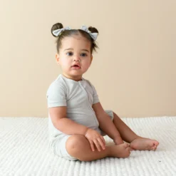 Zippered Shortall Romper in Oat