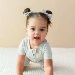 Zippered Shortall Romper in Oat