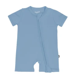 Zippered Shortall Romper in Slate
