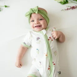 Zippered Shortall Romper in Wildflower