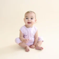 Zippered Sleeveless Romper in Thistle