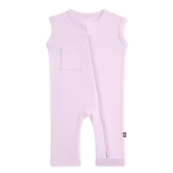 Zippered Sleeveless Romper in Thistle