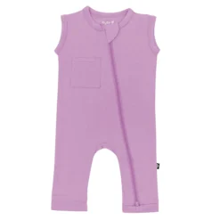 Zippered Sleeveless Romper in Poi