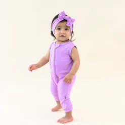 Zippered Sleeveless Romper in Poi