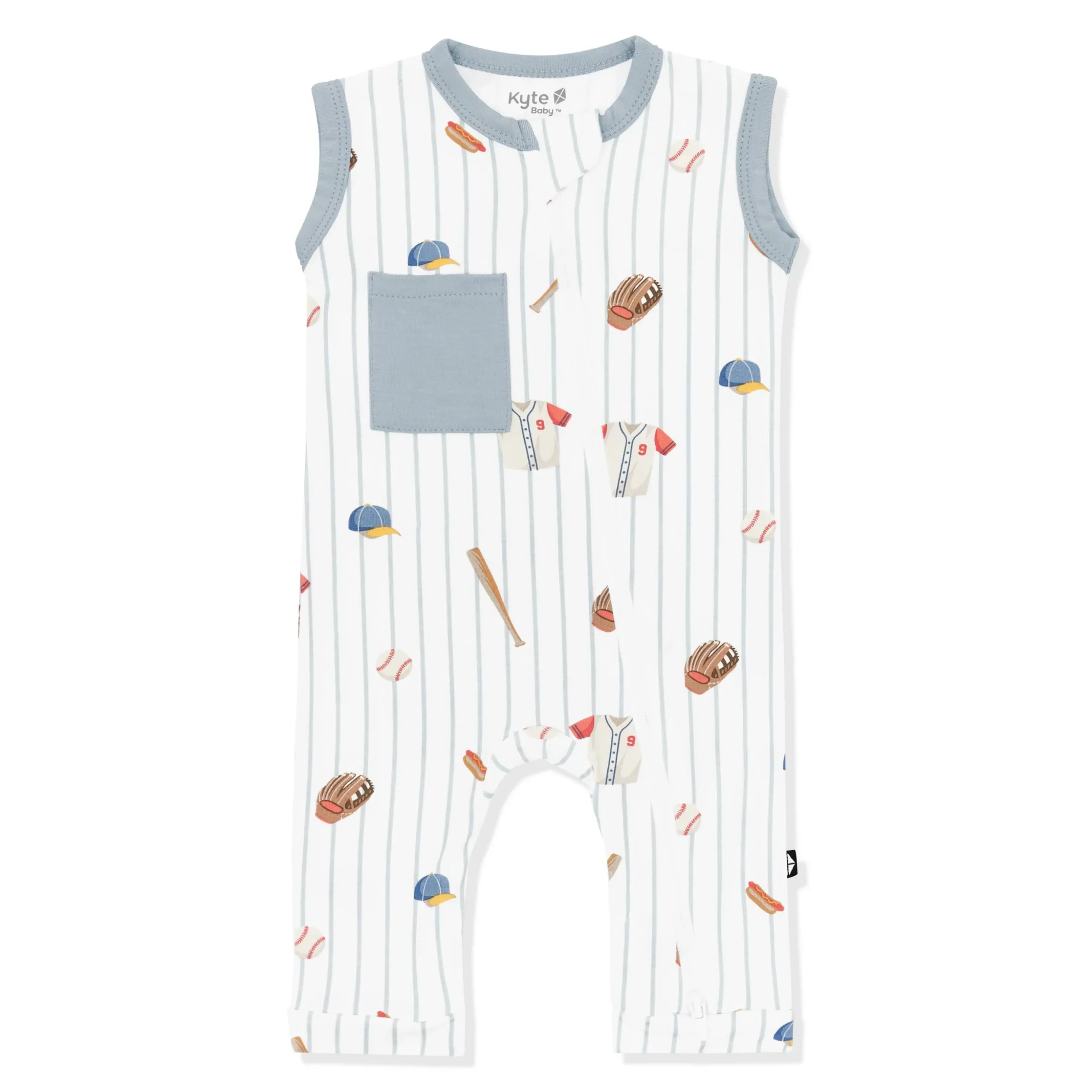 Zippered Sleeveless Romper in Home Run