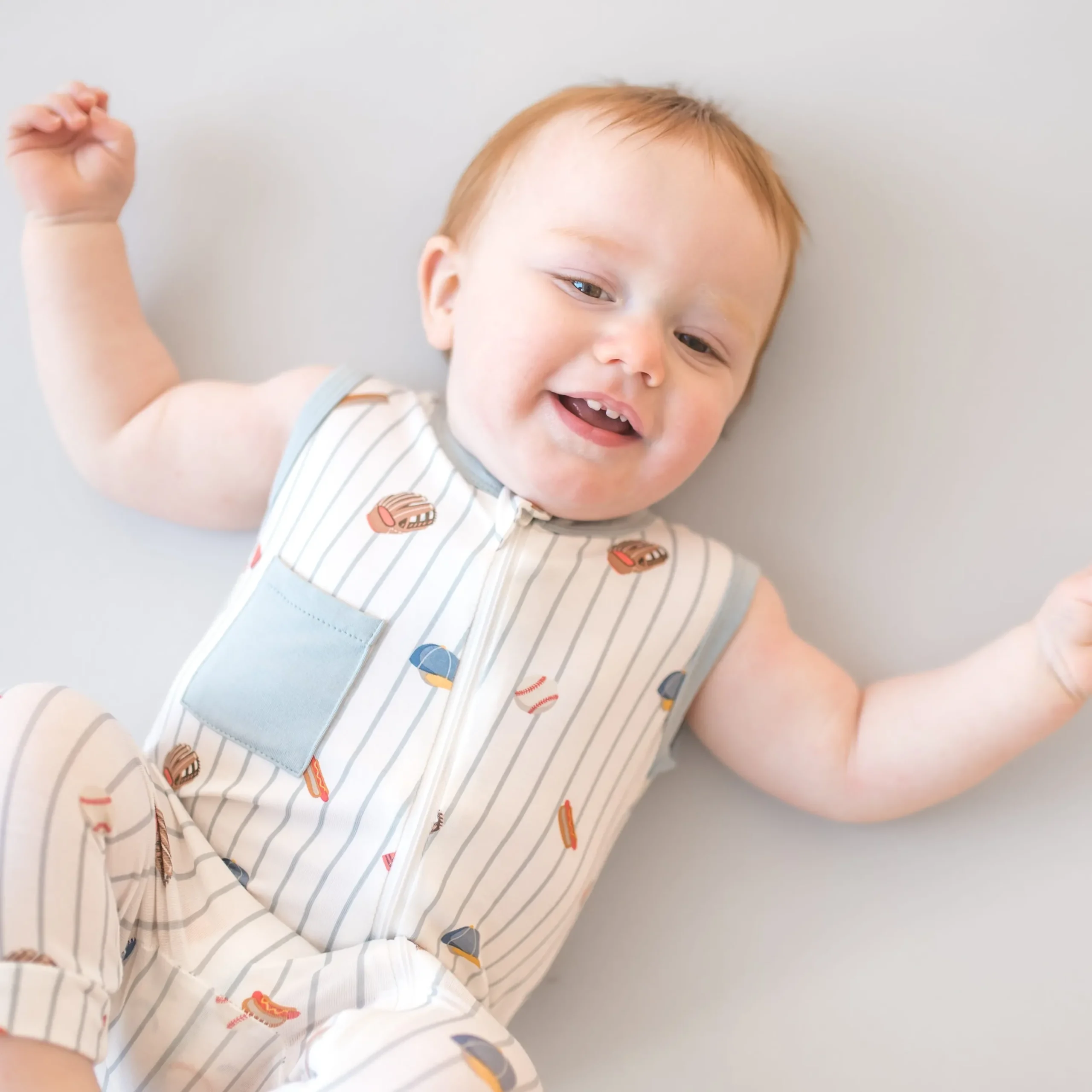 Zippered Sleeveless Romper in Home Run