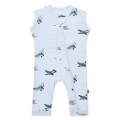 Zippered Sleeveless Romper in Take Off