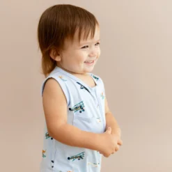 Zippered Sleeveless Romper in Take Off