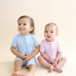 Zipper Shortall Romper in Breeze
