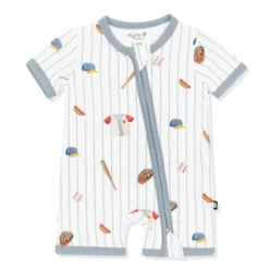 Zipper Shortall Romper in Home Run