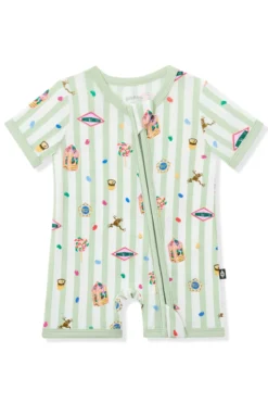 Zipper Shortall Romper in Honeydukes
