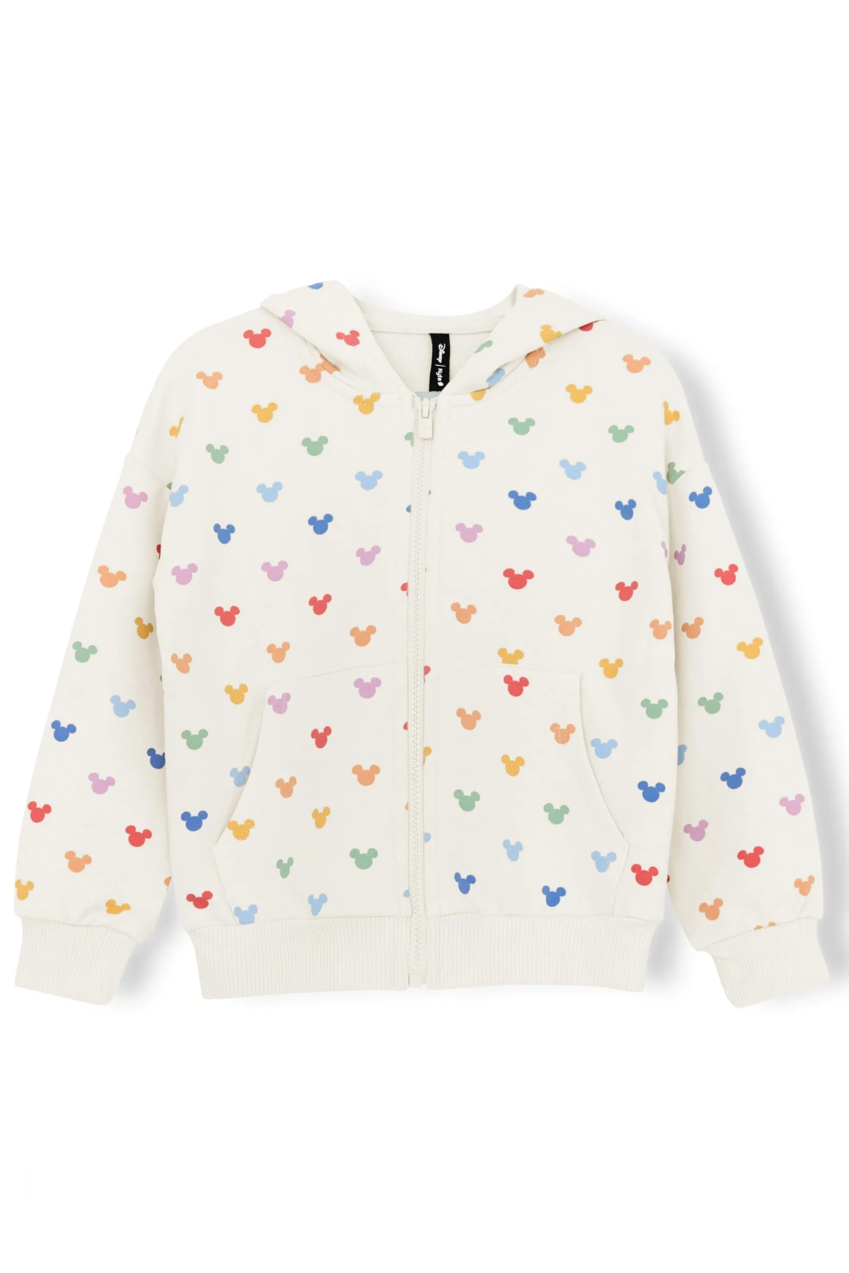 Zip-Up Hoodie in Pastel Mickey Mouse