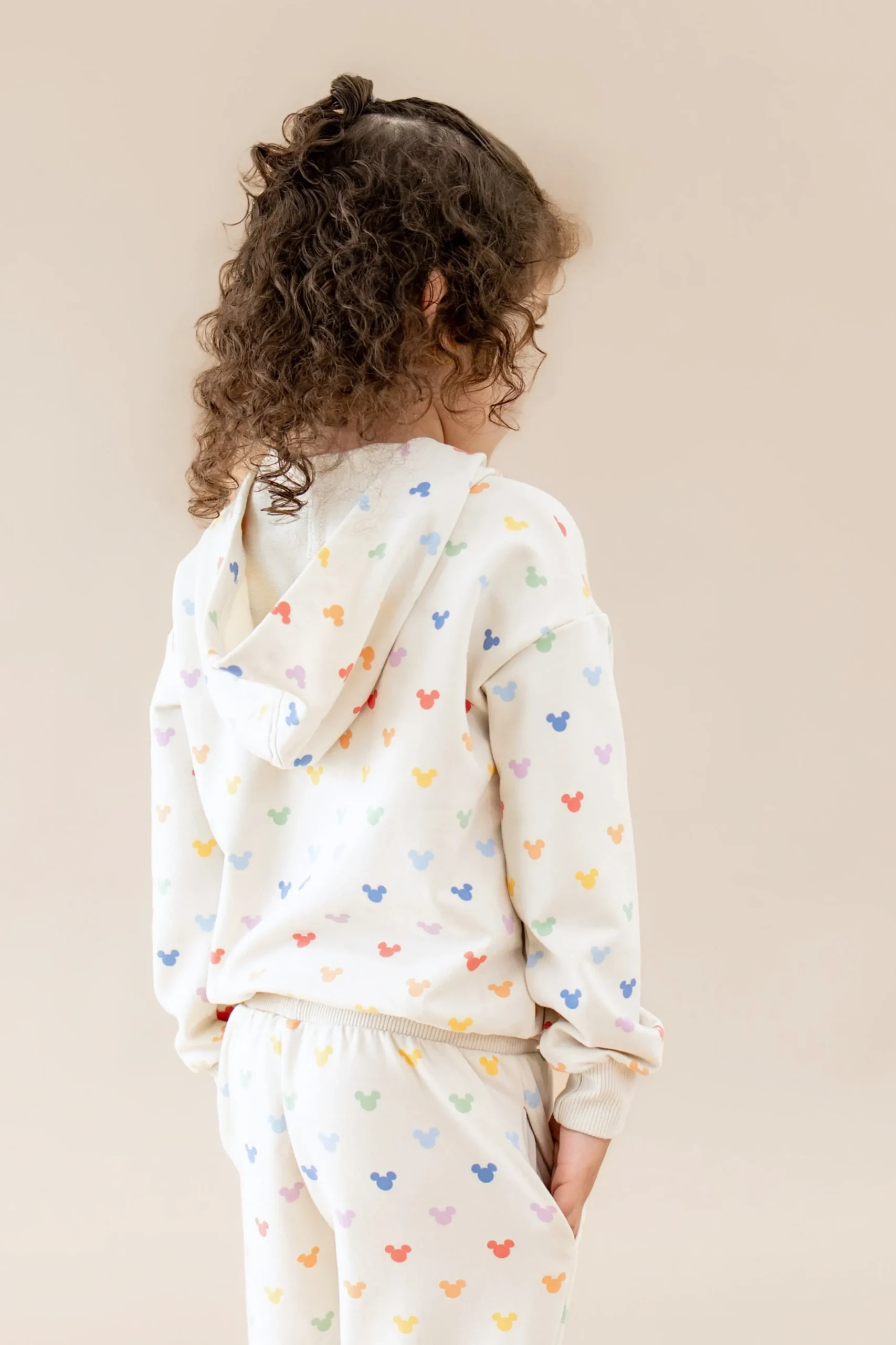 Zip-Up Hoodie in Pastel Mickey Mouse